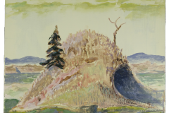 Don-Olsen-Brown-Mound-with-Tree-16x20-2023
