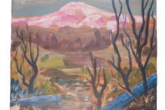 Don-Olsen-Pink-Mountain-Blue-Logs-20x16-2023